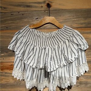 Surf Gypsy black and white striped skirt